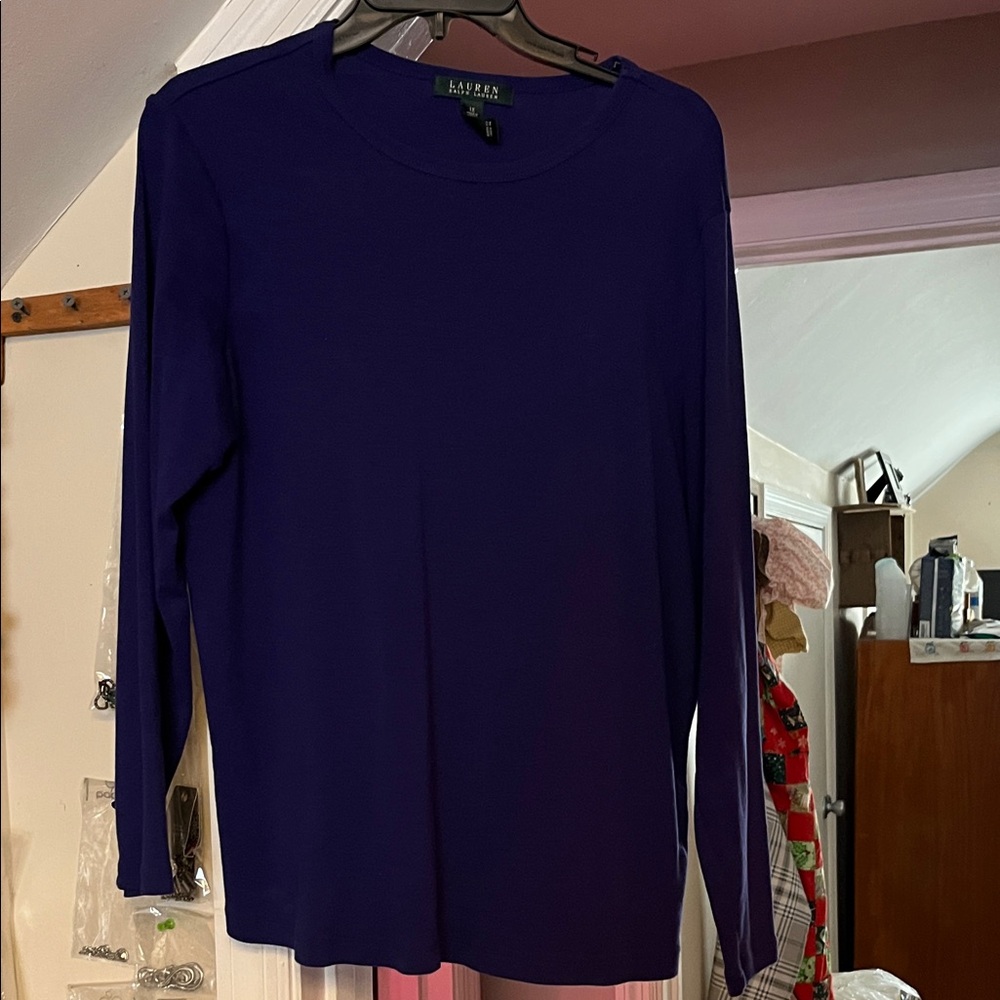 Ralph Lauren Purple Long Sleeve Top